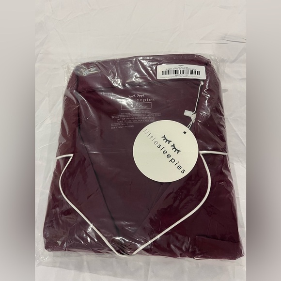 Little Sleepies Classic Burgundy long sleeves and pants Pajama Set - Picture 2 of 3